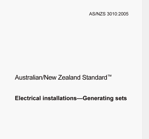 AS/NZS 3010:2005 pdf download